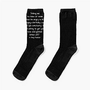 “Telling me to relax or smile when I’m angry is like...” ― Amy Poehler Socks