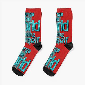 Change the world by being yourself. – Amy Poehler Socks