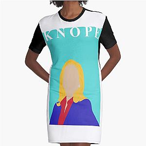 Leslie Knope Portrait - Feminist Wall Decor - TV Character Poster - Amy Poehler Graphic T-Shirt Dress