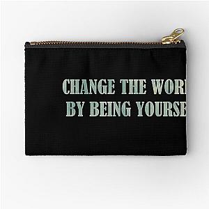 Amy Poehler - Change the world, quote Zipper Pouch