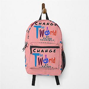 Change the world by being yourself. – Amy Poehler Backpack