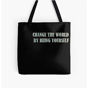 Amy Poehler - Change the world, quote All Over Print Tote Bag