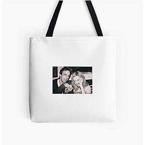 Seth Meyers and Amy Poehler All Over Print Tote Bag