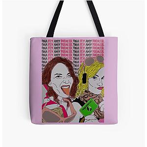 Amy Poehler & Tina Fey All Over Print Tote Bag