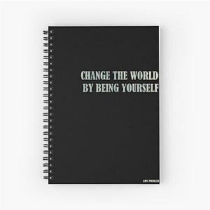 Amy Poehler - Change the world, quote Spiral Notebook