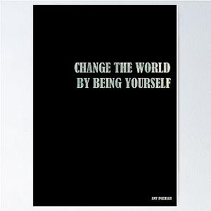 Amy Poehler - Change the world, quote Poster