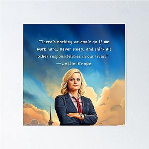 Leslie Knope  Amy Poehler inspo quote (inspirational) Poster