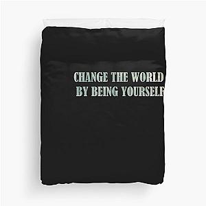 Amy Poehler - Change the world, quote Duvet Cover