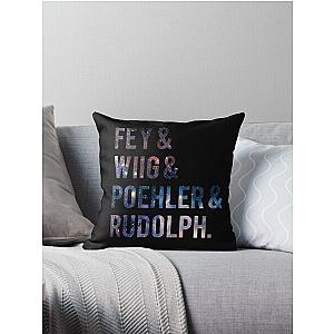 women of snl (Tina Fey, Kristen Wiig, Amy Poehler, Maya Rudolph) Throw Pillow