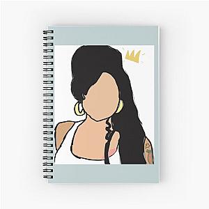 Amy Winehouse line art Spiral Notebook