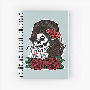 Amy Winehouse Skull Unique Spiral Notebook