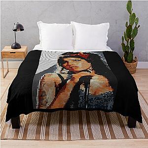 amy winehouse  vintage  design Throw Blanket