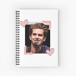 I LOVE ANDREW GARFIELD pink heart frame Spiral Notebook