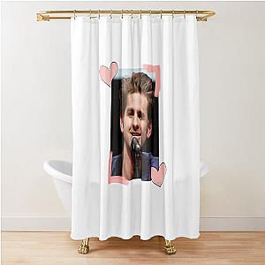 I LOVE ANDREW GARFIELD pink heart frame Shower Curtain