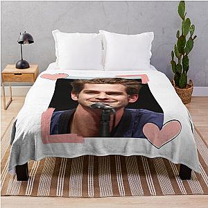 I LOVE ANDREW GARFIELD pink heart frame Throw Blanket