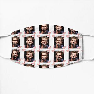 I LOVE ANDREW GARFIELD pink heart frame Flat Mask