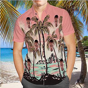 Andrew Tate Hawaiian Shirt Custom Photo Hawaiian Shirt Pink Coconut Grove Hawaiian Shirt