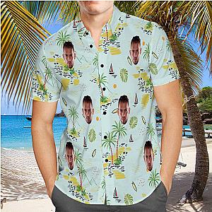 Andrew Tate Hawaiian Shirt Custom Photo Hawaiian Shirt Chinoiserie Beach Print Hawaiian Shirt