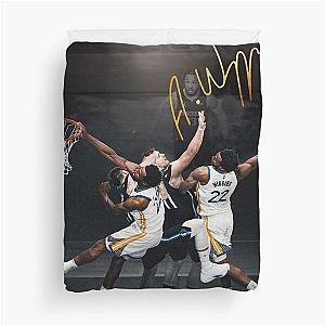 Andrew Wiggins Posterizes Luka Doncic Duvet Cover