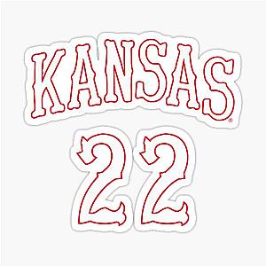 Andrew Wiggins Kansas Jayhawks Basketball Royal Blue Jersey Sticker