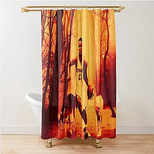 Andrew Wiggins Wolves 22 Vintage Sports Shower Curtain