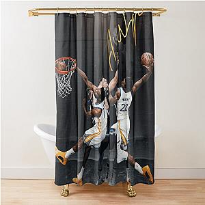 Andrew Wiggins Posterized Dunk on Luka Doncic Shower Curtain
