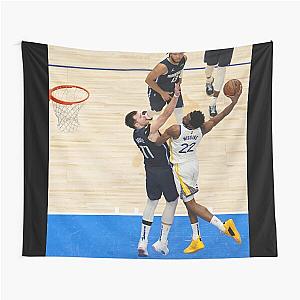 Andrew Wiggins Dunk on Luka Doncic Tapestry