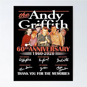 The Andy Griffith Show 60Th Anniversary 1960 2020 Cast Signed Andy Taylor Barney white Poster