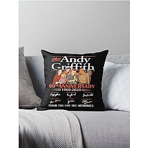 The Andy Griffith Show 60Th Anniversary 1960 2020 Cast Signed Andy Taylor Barney white Throw Pillow