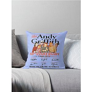 The Andy Griffith Show 60th Anniversary 1960 2020 Cast Signed Andy Taylor Barney, Black, Trending Throw Pillow