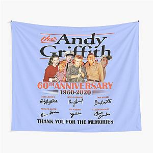 The Andy Griffith Show 60th Anniversary 1960 2020 Cast Signed Andy Taylor Barney, Black, Trending Tapestry