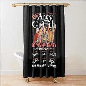 The Andy Griffith Show 60Th Anniversary 1960 2020 Cast Signed Andy Taylor Barney white Shower Curtain