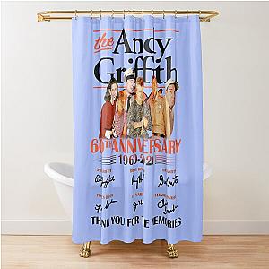 The Andy Griffith Show 60th Anniversary 1960 2020 Cast Signed Andy Taylor Barney, Black, Trending Shower Curtain