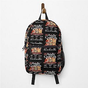 The Andy Griffith Show 60Th Anniversary 1960 2020 Cast Signed Andy Taylor Barney white Backpack