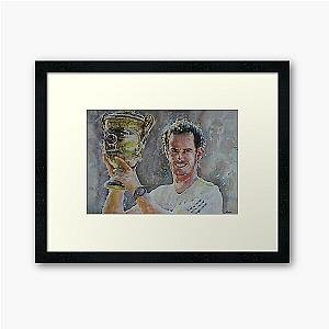 Andy Murray Portrait Framed Art Print