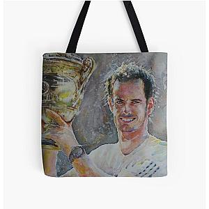 Andy Murray Portrait All Over Print Tote Bag