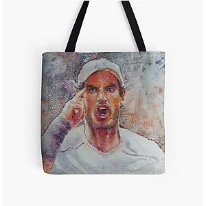 Andy Murray Portrait All Over Print Tote Bag