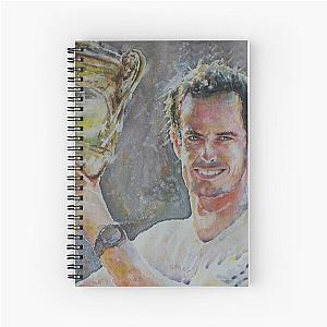 Andy Murray Portrait Spiral Notebook