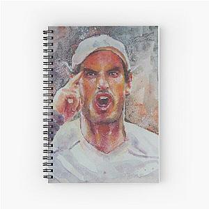 Andy Murray Portrait Spiral Notebook