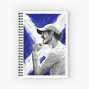 Andy Murray - Scotland Tennis Artwork Spiral Notebook