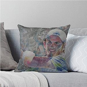 Andy Murray Portrait Throw Pillow