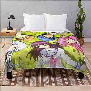 Angel, Otonashi, Yurippe, Hinata and Yui - Angel Beats Throw Blanket