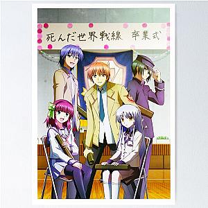 Angel, Otonashi, Yurippe, Naoi and Hinata - Angel Beats Poster
