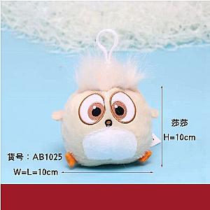 10cm White Shasha Doll Angry Bird Keychain Plush