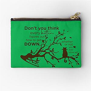 Not A Pretty Girl Lyrics Illustrated Fan Art Ani DiFranco Zipper Pouch