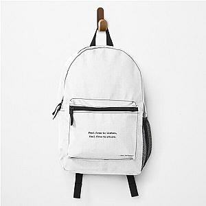 Feel Free To Listen Feel Free To Stare Quote by Ani DiFranco Backpack