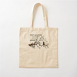Not A Pretty Girl Lyrics Illustrated Fan Art Ani DiFranco Cotton Tote Bag