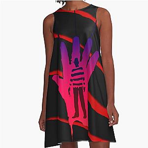 of Nightmare Dream Slasher Maniac Retro Colours A-Line Dress