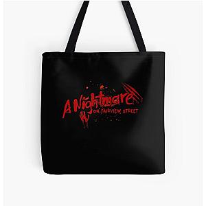 A Nightmare on Slasher Film - A Nightmare on Movie All Over Print Tote Bag