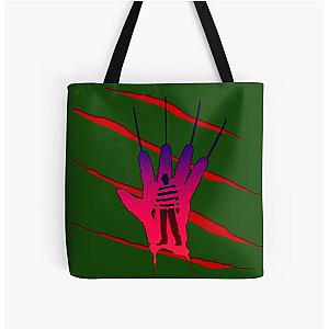 of Nightmare Dream Slasher Maniac Retro Colours All Over Print Tote Bag